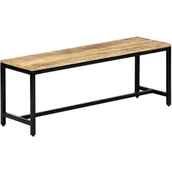 vidaXL Esszimmerbank 120 cm Massives Raues Mangoholz