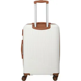 Travelite Bali 4-Rollen M 67 cm / 65 l weiß/cognac