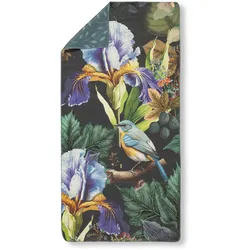 Sporthandtuch DESCANSO "Dilana", grau (anthrazit), B:50cm L:100cm, Microfaser, Mikrofaser, Handtücher (Packung), Mikrofaser, 50x100, Schnelltrocknend, Reise, Sport, Wendeoptik, Dunkel