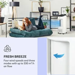 Klarstein IceWind Plus Smart 4-in-1 Luftkühler Ventilator App-Steuerung Weiß