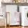 SoBuy Wäschekorb Wäschebox Wäschesammler Wäschetonne mit Deckel Weiß+Natur