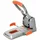 Rapid Superlocher HDC150, Grauguss, 150 Blatt, silber/orange