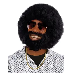 Lenny Vollbart Afro Perücke - OS