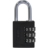 ABUS Aluminium-Zahlenschloss 144/30 schwarz mit großen Zahlen, 80797