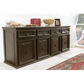 1a Direktimport Großes Sideboard MEXICO KOLONIAL, schwarz-braun kolonialfarben lackiert, Pinie Massivholz