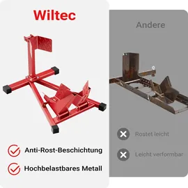 Wiltec Wagenheber Stahl 670 x 480 mm rot/schwarz