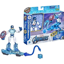 Hasbro Marvel Avengers Bend and Flex Missions Captain America Ice Mission Figure, 15-cm-Scale Bendable Toy for Ages 4 and Up, Multicolor, F5868