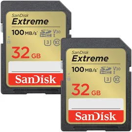 SanDisk Extreme SDHC Speicherkarte 2er-Pack, 100MB/s - 2 Pack