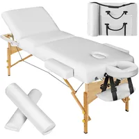 Tectake tectake® 3 Zonen Massageliege-Set, Breite 70 cm, Polsterung 7,5 cm, mit Holzgestell, 218 x 102 x 90 cm