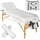 Tectake tectake® 3 Zonen Massageliege-Set, Breite 70 cm, Polsterung 7,5 cm, mit Holzgestell, 218 x 102 x 90 cm