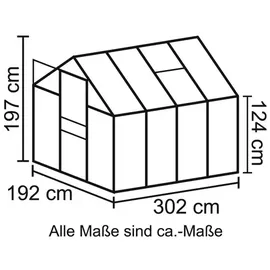 Vitavia Calypso 5800 Alu grün HKP 4 mm 5,8 m2 inkl. Regenrinnen