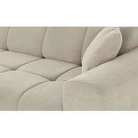 Möbel Kraft Eckcouch Flachgewebe 3-Sitzer Beige