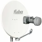 Fuba DAL 802 W Sat Anlage Antenne Schüssel Spiegel Twin LNB DEK 217 2 Teilnehmer Alu Weiß - Fuba DEK 217 Twin LNB für 2