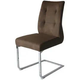 byLIVING Freischwinger Marlen Stoff braun 2er Set