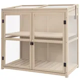 Outsunny Frühbeet aus Holz 103 x 61 x 103 cm Natur