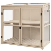 Outsunny Frühbeet aus Holz 103 x 61 x 103 cm Natur