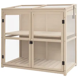 Outsunny Frühbeet aus Holz 103 x 61 x 103 cm Natur