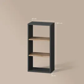 livinity® Bücherregal 40 x 80,1 cm Grau