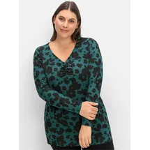 sheego Langarmshirt Grün 58