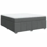 vidaXL Boxspringbett 180 x 200 cm Dunkelgrau