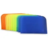 Muxel Einfache Teigkarte 12 Stück Teigschaber, Teigschaberkarte oder Teigbrotschneider zum Backen aus Kunststoff Schüsselschaber, Scraper zum Glattstreichen