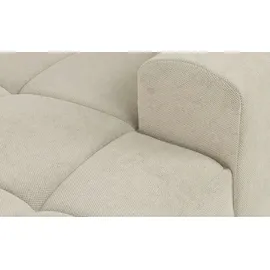 Möbel Kraft Eckcouch Flachgewebe 3-Sitzer Beige