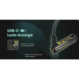 Nitecore NL1836R 18650 Akku 3,6V 3600mAh mit USB