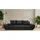 luma-home Big-Sofa Leder 3-Sitzer Schwarz