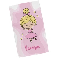 Striefchen® Kinderhandtuch mit Namen - Ballerina - in 2 Größen 30x50 cm