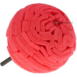 WamSter Polierball weich mit Schaft 6 mm rot