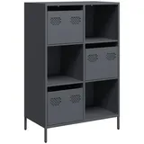 vidaXL Highboard Anthrazit 68x39x103,5 cm Stahl