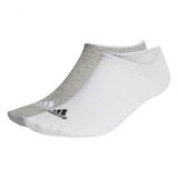adidas Unisex Thin and Light 3 Pairs Sneaker-Socken, Medium Grey Heather/White/Black, L