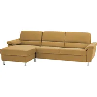 CALIZZA INTERIORS Ecksofa »Onyx L-Form«, Recamiere links oder rechts, wahlweise mit Bettfunktion, Breite 270 cm gelb