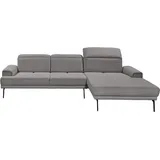 Musterring Ecksofa MR 4580, mit Kopf- und Sitztiefenverstellung, Metallfuß chrom, 288 x 193/220cm grau