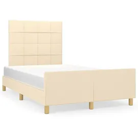 vidaXL Bettgestell 120 x 200 cm Creme