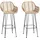 vidaXL Barstuhl 2 pcs 55 x 52 x 105 cm Beige