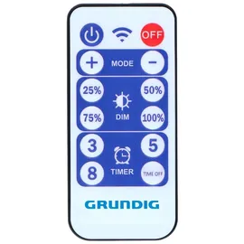 Grundig Solar Power Light String 9 M - 50 Lichter Lichterkette mit Solarpanel - Warmweißes Licht - 8 Modi - Schwarz