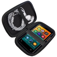 Blueshaweu MP3 Player Tasche Kompatibel für Innioasis MP3 Player 4 Zoll Full Screen Touch G1 Music Player Fit für Ohrhörer, USB-Kabel, Speicherkarte (schwarz)