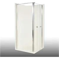 Dusbad Vital 2 Duschkabine mit Pendeltür rechts 80 x 90 cm gold ESG-Glas