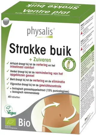 Physalis Flacher Bauch + Reinigung Verdauung/Gewichtskontrolle Artischocke/Fenchel Bio 45 Tabletten
