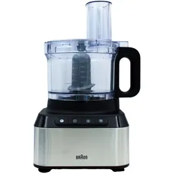 Braun FP3233SI PurEase Kompakt-Küchenmaschine schwarz/Edelstahl