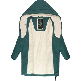 Ragwear Wintermantel "Gordon Long", Damen, Gr. M (38), grün (dunkelgrün), Obermaterial: 74% Baumwolle, 26% Nylon. Innenfutter: 100% Polyester. Wattierung: 100% Polyester, tailliert ca.