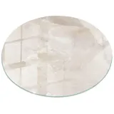 Tulup Tischplatte Creme, Glas, 70x70x0.4 cm Esszimmer, Tische, Esstische, Tischsysteme, Tischplatte