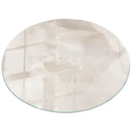 Tulup Tischplatte Creme, Glas, 70x70x0.4 cm Esszimmer, Tische, Esstische, Tischsysteme, Tischplatte