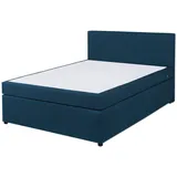 Roller Boxspringbett - blau - H3 - 140x200 cm