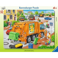 Ravensburger Puzzle 35 Teile Ravensburger Kinder Rahmen Puzzle Müllabfuhr 06346, 35 Puzzleteile