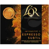 L'OR Suprême Espresso Subtil 7, Kaffeekapseln Nespresso®* Pro kompatibel (50 Kaffeepads), aromatisch, Intensität 7/10