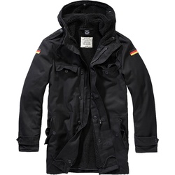 Brandit BW Parka Flag Jacke, schwarz, Größe 3XL