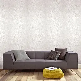 Superfresco Easy Vliestapete Leopard 52 cm x 10 m Silber