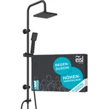 Eisl EASY ENERGY Überkopfbrause-Set, Schwarz matt